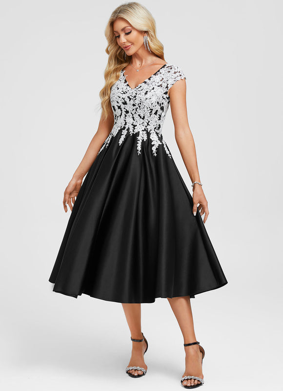 Robe Trapèze Dentelle - gallery 4