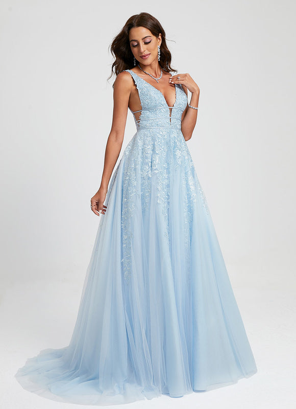 Robe Dentelle Azur Délicate - gallery 2