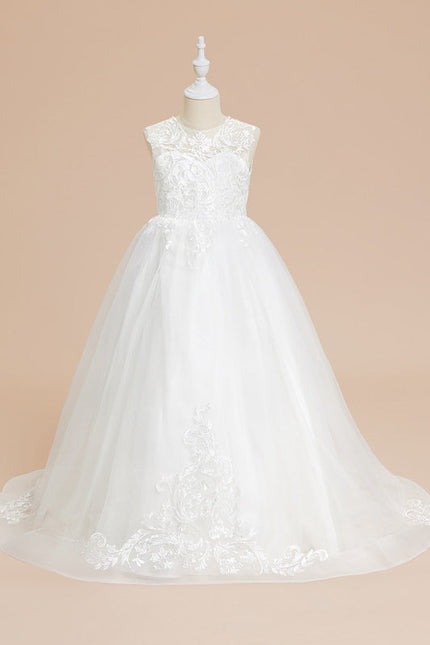 Robe Dentelle Tulle Embellie - gallery 4