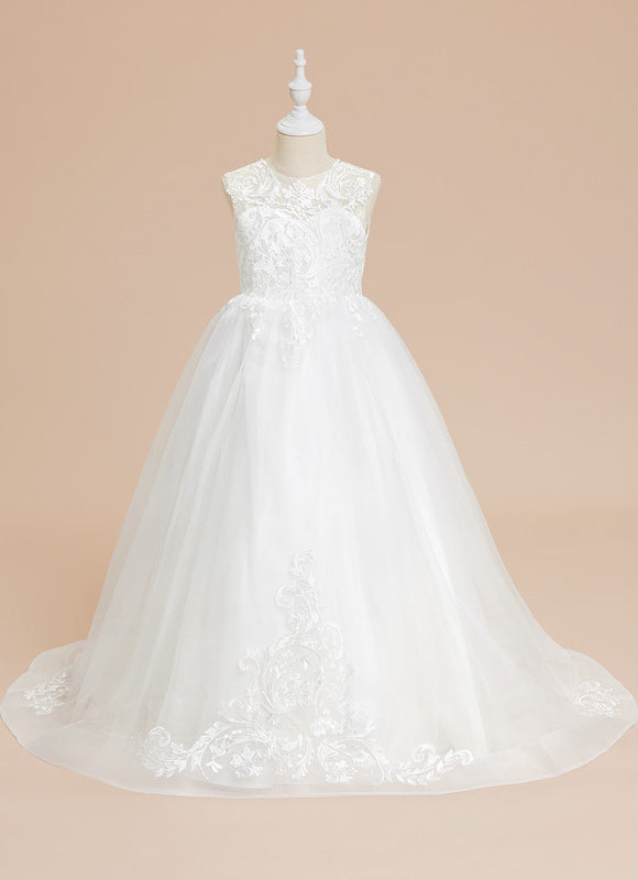 Robe Dentelle Tulle Embellie - gallery 4
