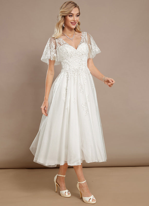Robe Dentelle Blanche Grande Taille - gallery 2