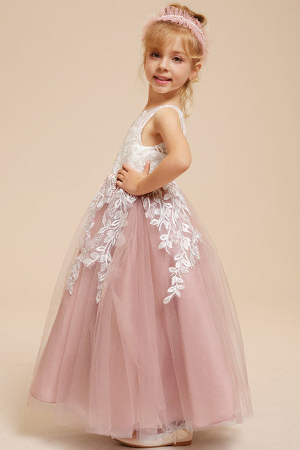 Robe Dentelle Tulle Marine Fleurie - gallery 8