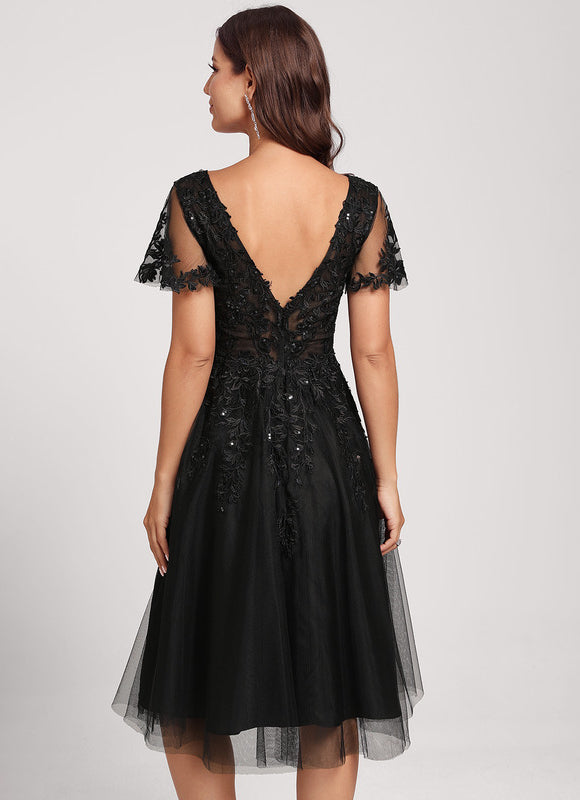 Robe Dentelle Éclat Tulle Nocturne - gallery 8