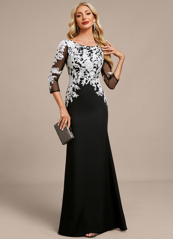 Robe Dentelle Élégante Noire - gallery 2