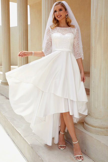Robe Dentelle Satinée Étoile Flottante - gallery 4