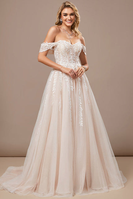 Robe Epaule Dénudée Dentelle - gallery 3