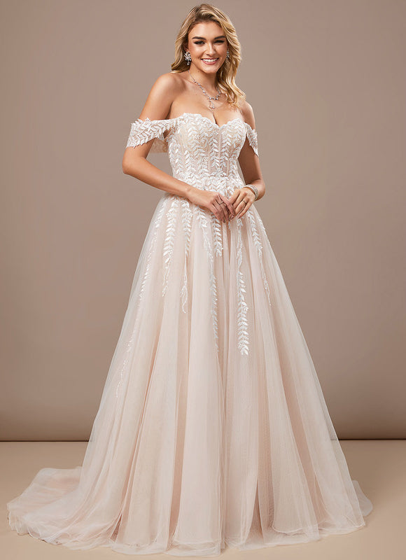 Robe Epaule Dénudée Dentelle - gallery 3