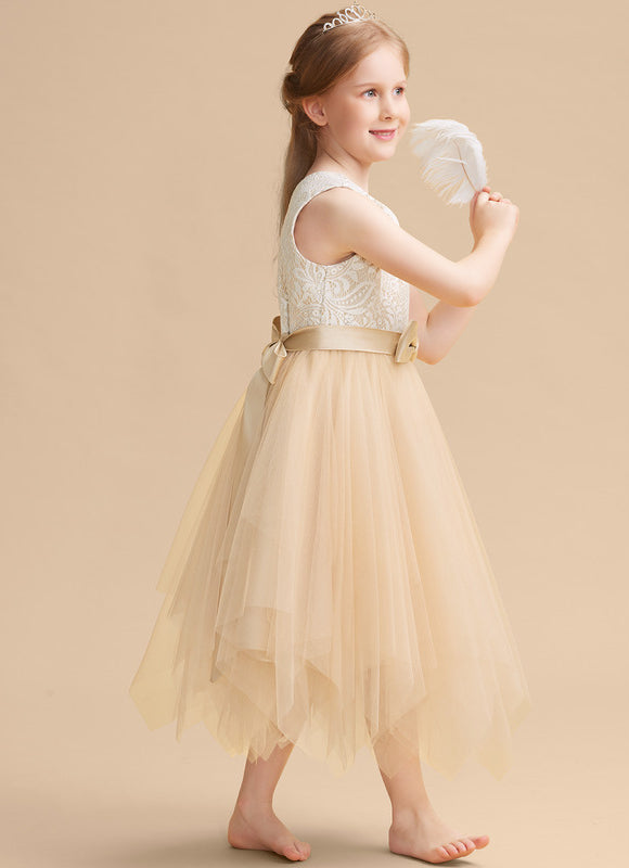 Robe Dentelle Tulle Crème - gallery 1