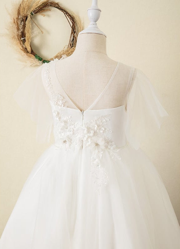 Robe Dentelle Cérémonie Aérienne - gallery 2