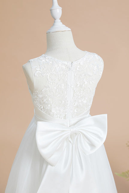 Robe Dentelle Enfant Satinée Élégante - gallery 3