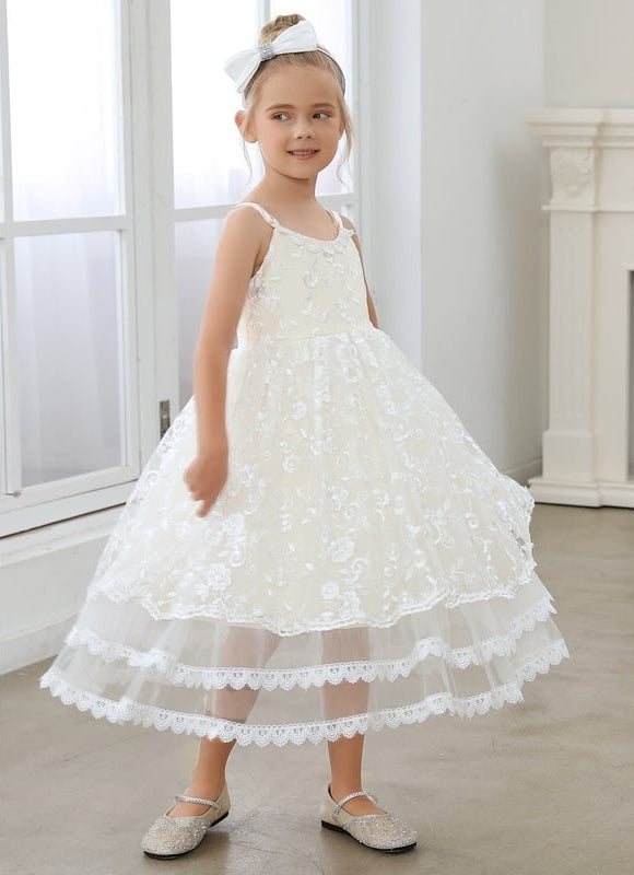 Robe Dentelle Princesse Ivoire