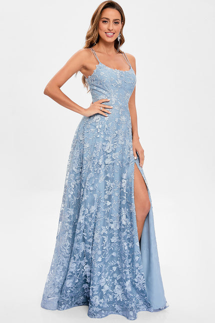 Robe Dentelle Bal Satinée - gallery 2