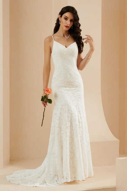 Robe Dentelle Sirène Ivoire - gallery 3