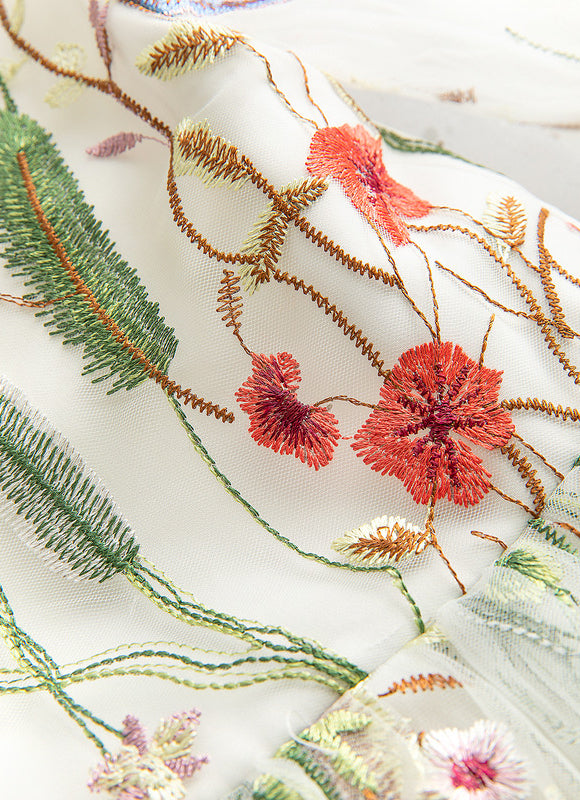 Robe Dentelle Florale Délicate - gallery 4