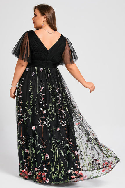 Robe Dentelle Nocturne Florale - gallery 8