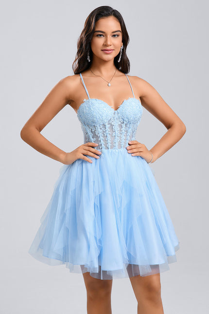Robe Courte Dos Nu Dentelle - gallery 3