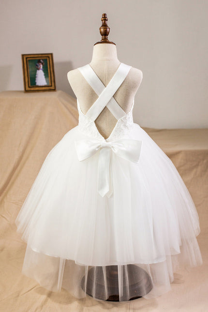 Robe Dentelle Tulle Satinée