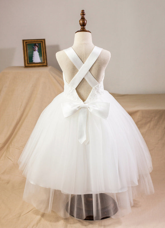 Robe Dentelle Tulle Satinée