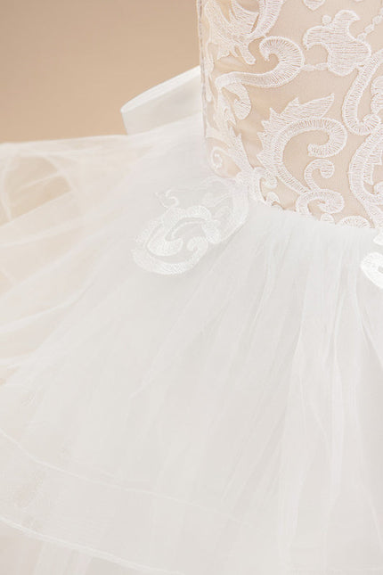 Robe Dentelle Tulle Volants - gallery 7