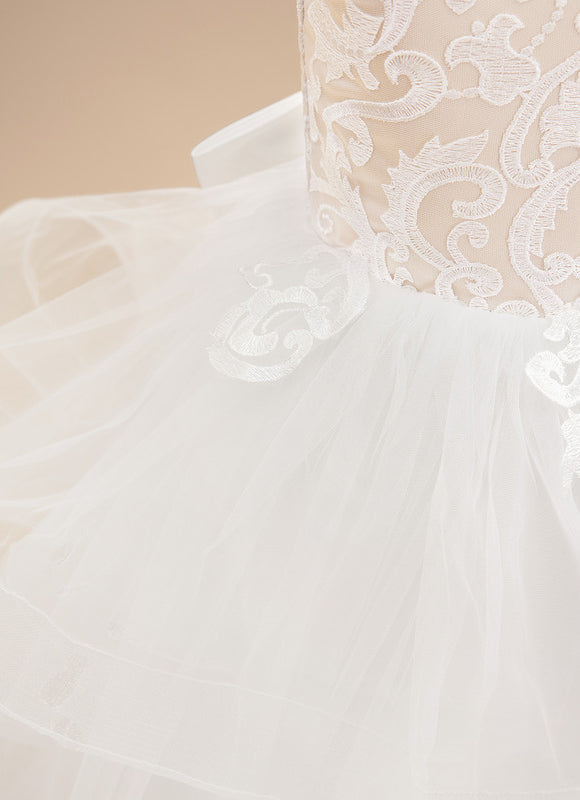 Robe Dentelle Tulle Volants - gallery 7