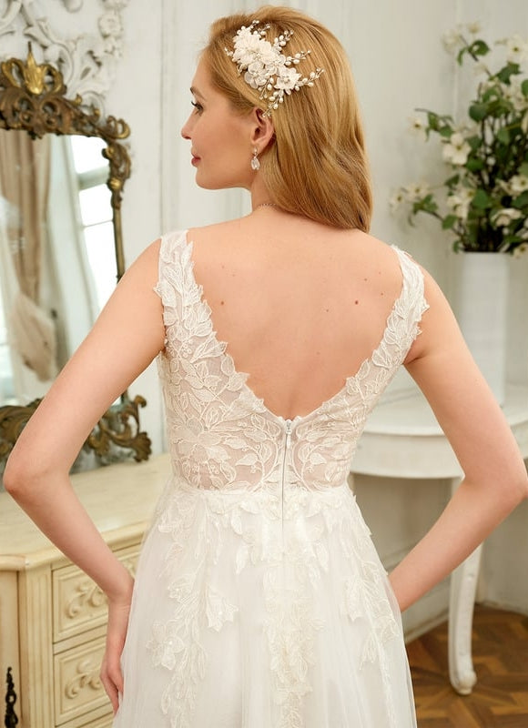 Robe Dentelle Élégance Nuptiale Tulle - gallery 5