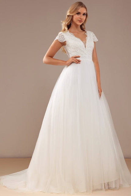 Robe Dentelle Élégance Nuptiale Tulle
