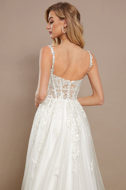Robe Dentelle Princesse Tulle Floral - gallery 5