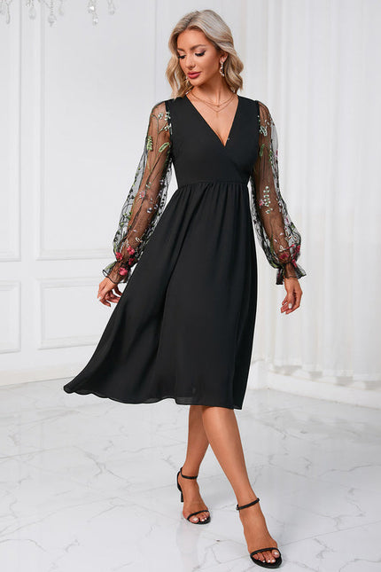 Robe Dentelle Vaporeuse Brodée - gallery 4