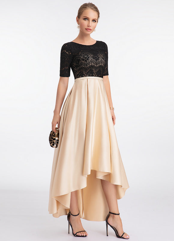 Robe Dentelle Asymétrique Chic - gallery 1