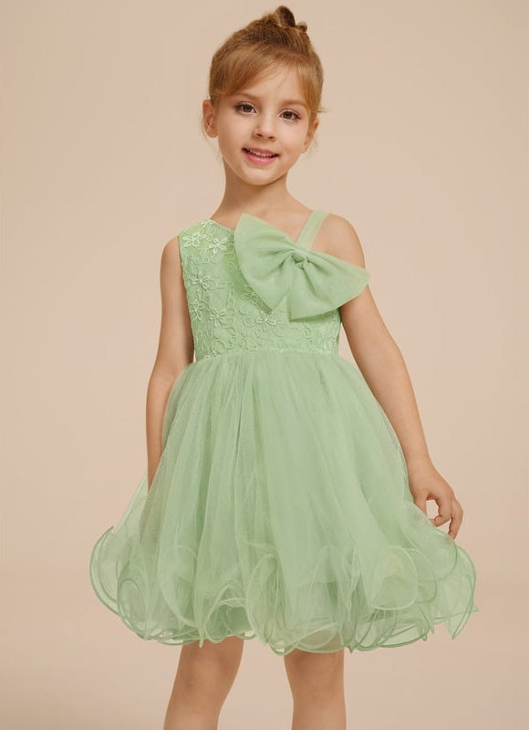 Robe Dentelle Tulle Vert Pastel - gallery 7
