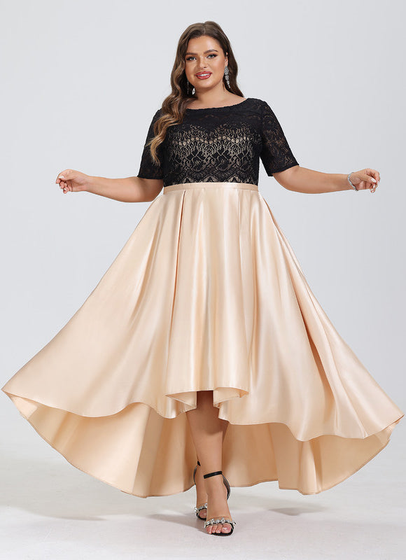Robe Dentelle Asymétrique Chic - gallery 7