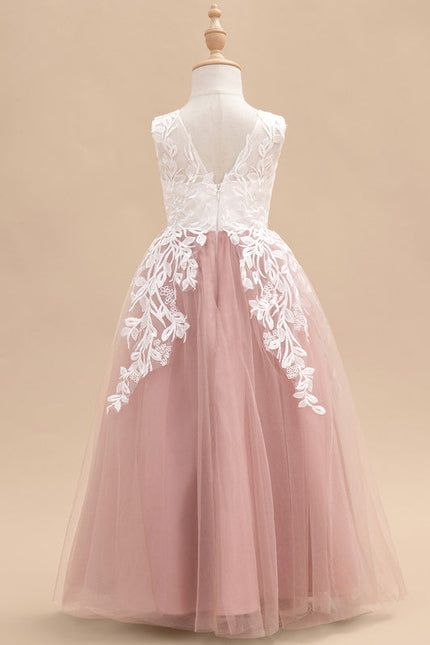 Robe Dentelle Tulle Marine Fleurie - gallery 4