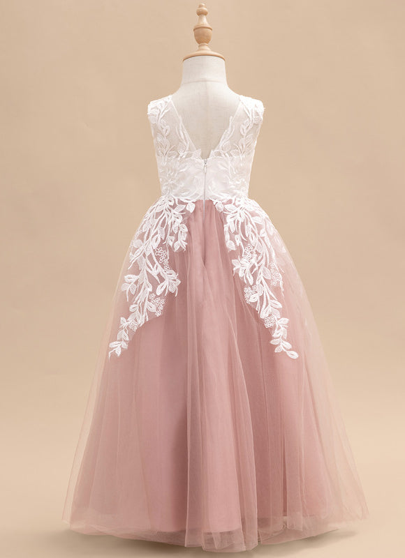 Robe Dentelle Tulle Marine Fleurie - gallery 4