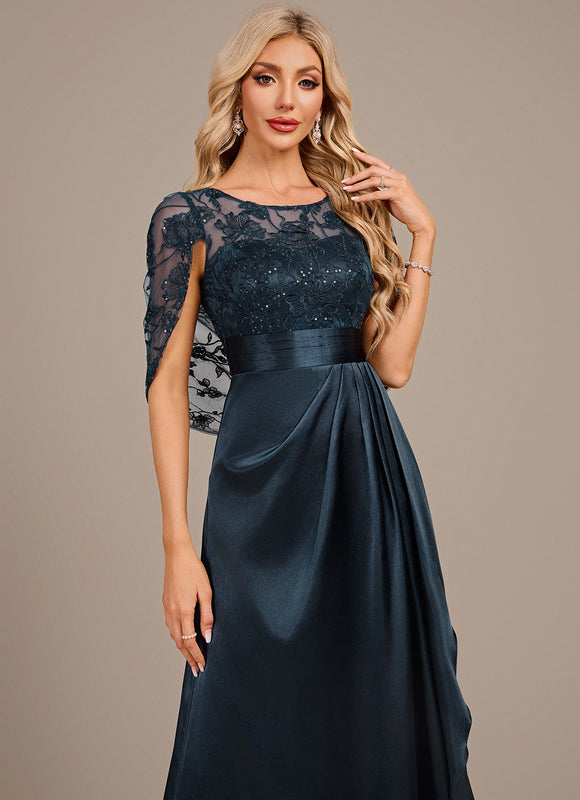 Robe Satin Et Dentelle - gallery 1