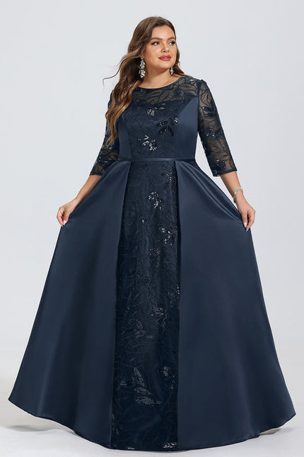 Robe Dentelle Satin Étoilé - gallery 6