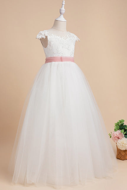 Robe Dentelle Enfant Satinée - gallery 8
