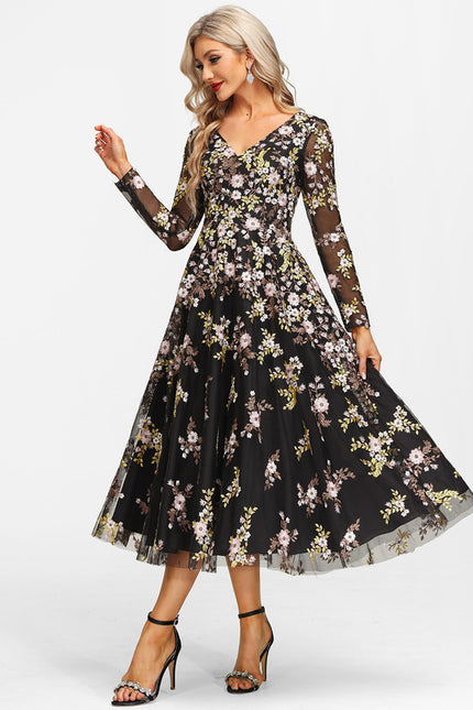Robe Dentelle Florale Sophistiquée - gallery 3