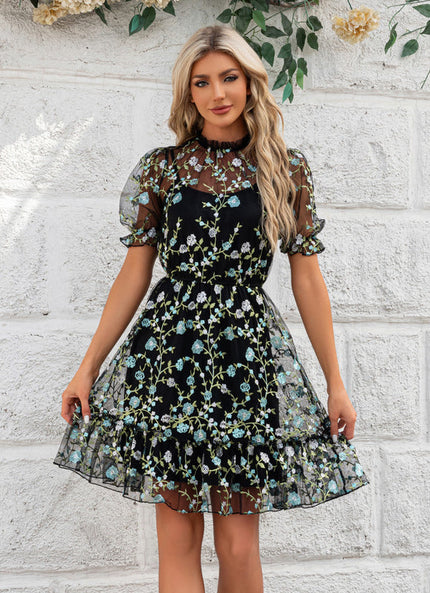 Robe Noir Transparente Dentelle