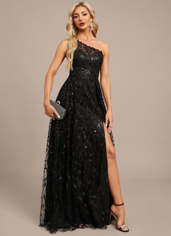 Robe Dentelle Noire Ornée - gallery 5