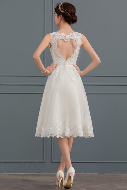 Robe Dentelle Satinée Éclairée - gallery 1