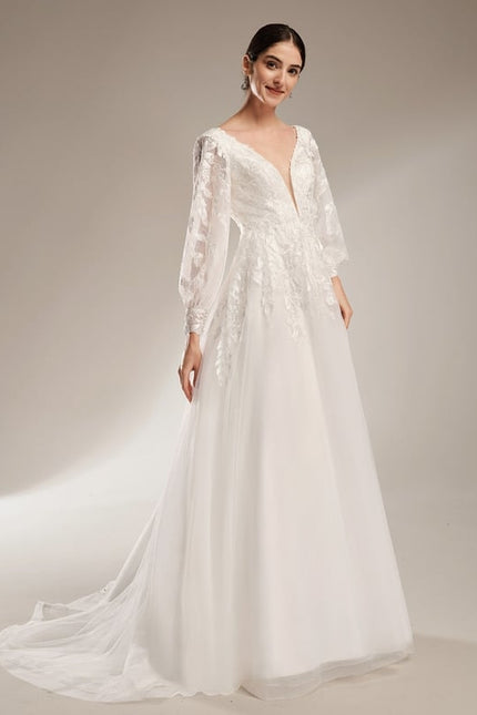 Robe Dentelle Nuptiale Satinée - gallery 3