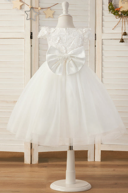 Robe Dentelle Tulle Fleuri - gallery 3