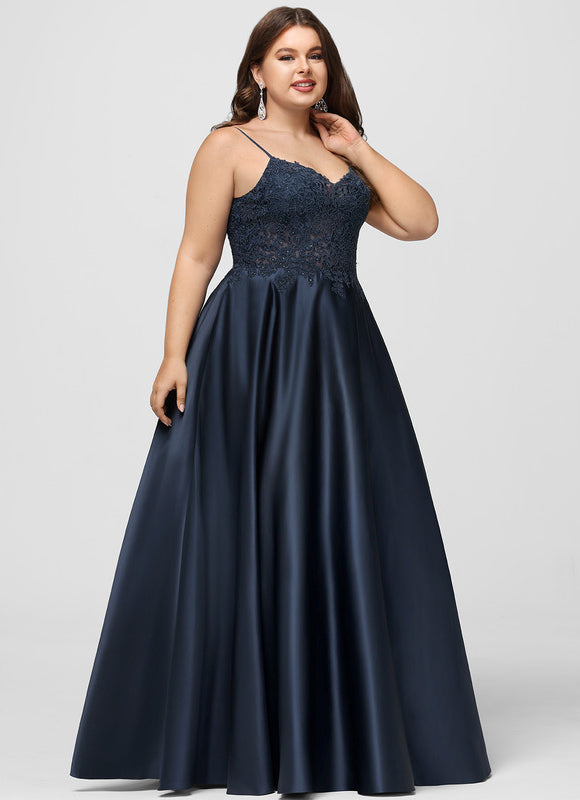 Robe Dentelle Satin Élégance - gallery 7