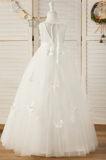 Robe Dentelle Mariée Enfant Blanche - gallery 4