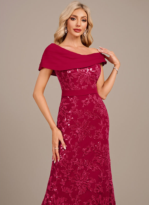 Robe Dentelle Soirée Bordeaux Élégante - gallery 1