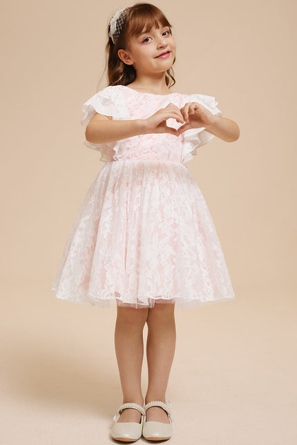 Robe Dentelle Fille Rose Dentelle
