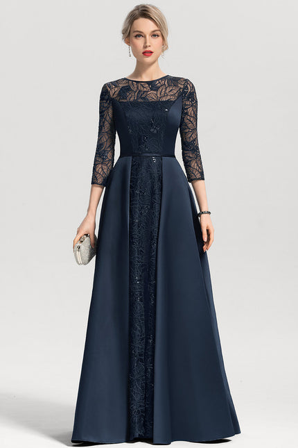 Robe Dentelle Satin Étoilé - gallery 4