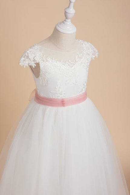 Robe Dentelle Enfant Satinée - gallery 5
