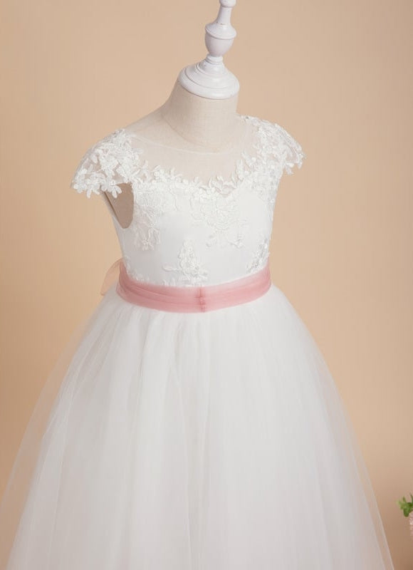 Robe Dentelle Enfant Satinée - gallery 5