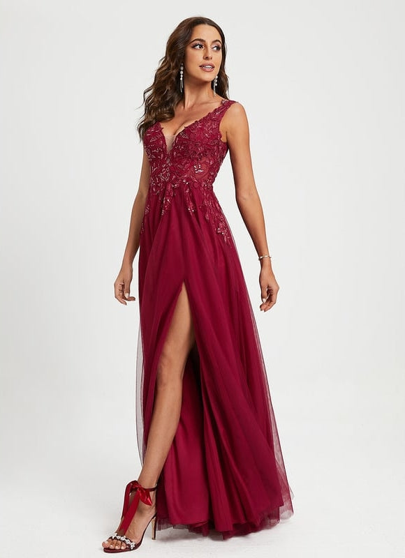 Robe Longue Bretelle Dentelle - gallery 2